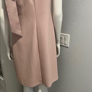 Elegant light pink champagne One-Shoulder Dress size 12 special occasion